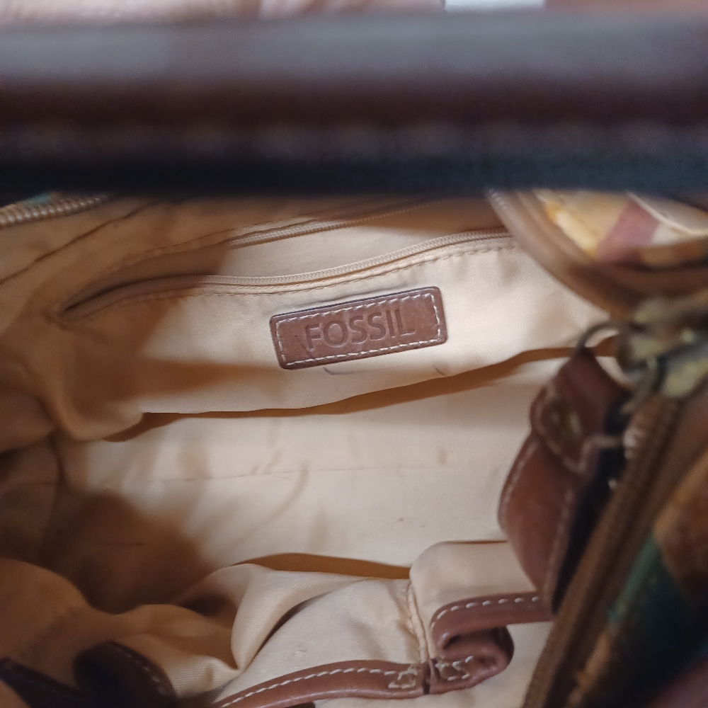 Fossil Multi Color Small Hobo Bag - image 3